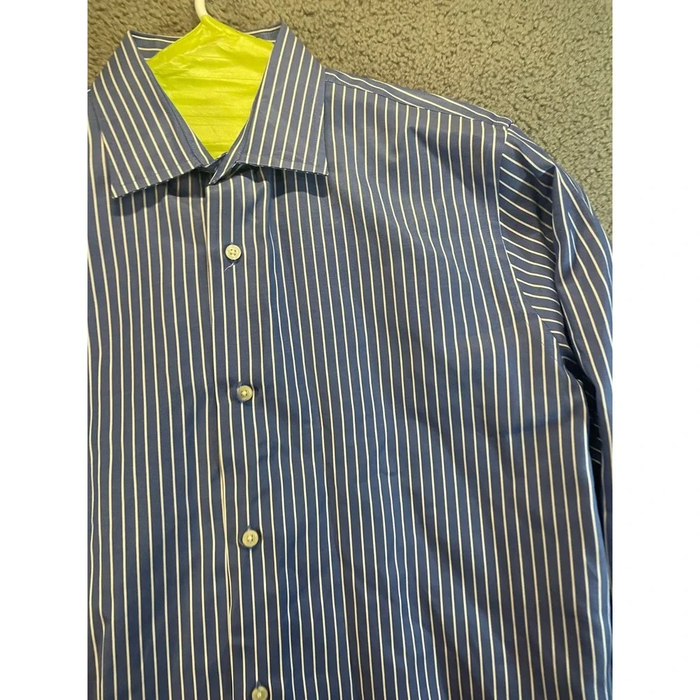 Banana Republic Non-Iron Slim Fit Striped Dress‎ Shirt Men's L 16-16.5  Sripes